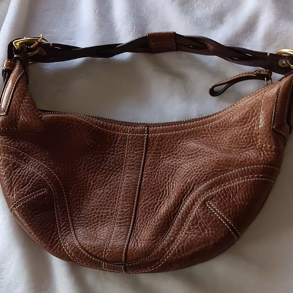 Coach Brown Leather Hobo Bag